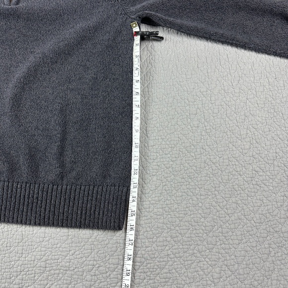 Eddie Bauer V-Neck Sweater | Quarter-zip | Large|  Charcoal Gray | Pullover - Picture 14 of 15